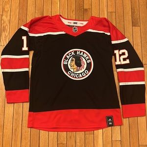 Adidas Authentic Alex DeBrincat Chicago Blackhawks Reverse Retro Jersey Black 50